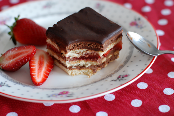 Gâteau petits beurre chocolat et fraises3