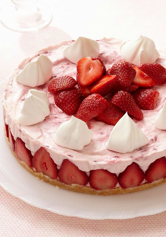 Cheesecake aux fraises sans cuisson1